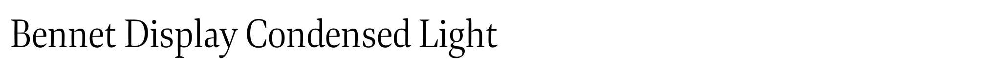 Bennet Display Condensed Light image